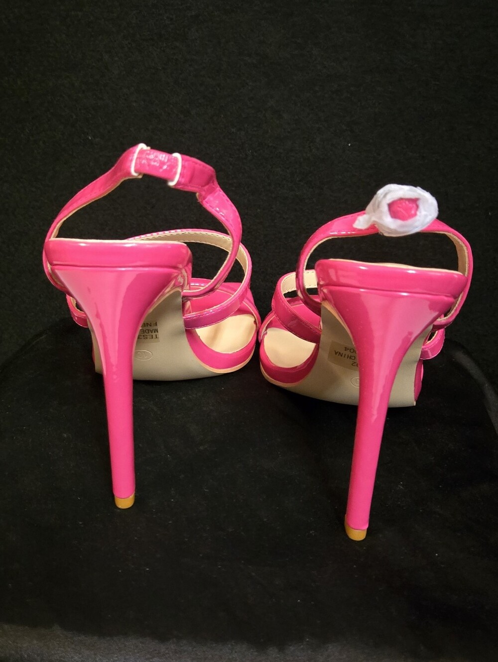 Brand New Elisabet Tang Hot Pink Strappy High Heel Sandals - Women - Picture 5 of 9